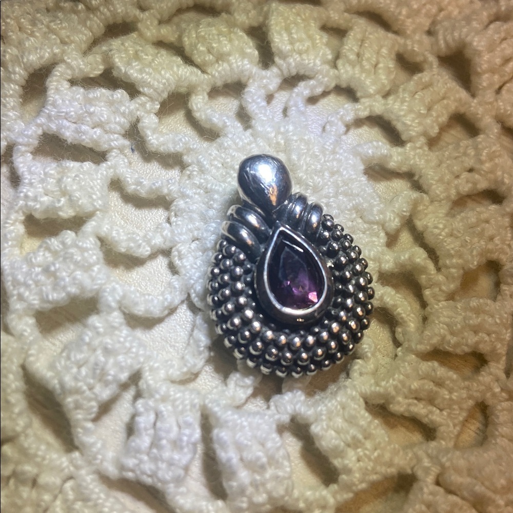 Amethyst Teardrop Pendant